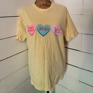 Women’s candy hearts Valentine’s Day tee shirt.